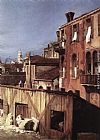 Yard Paintings - The Stonemason's Yard (detail) by Canaletto